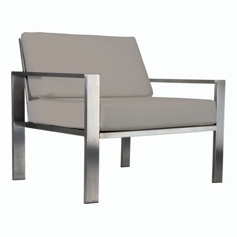 Stilvoller Designer-Sessel für den Garten aus Edelstahl im zeitlosen Design von Lizzy Heinen.