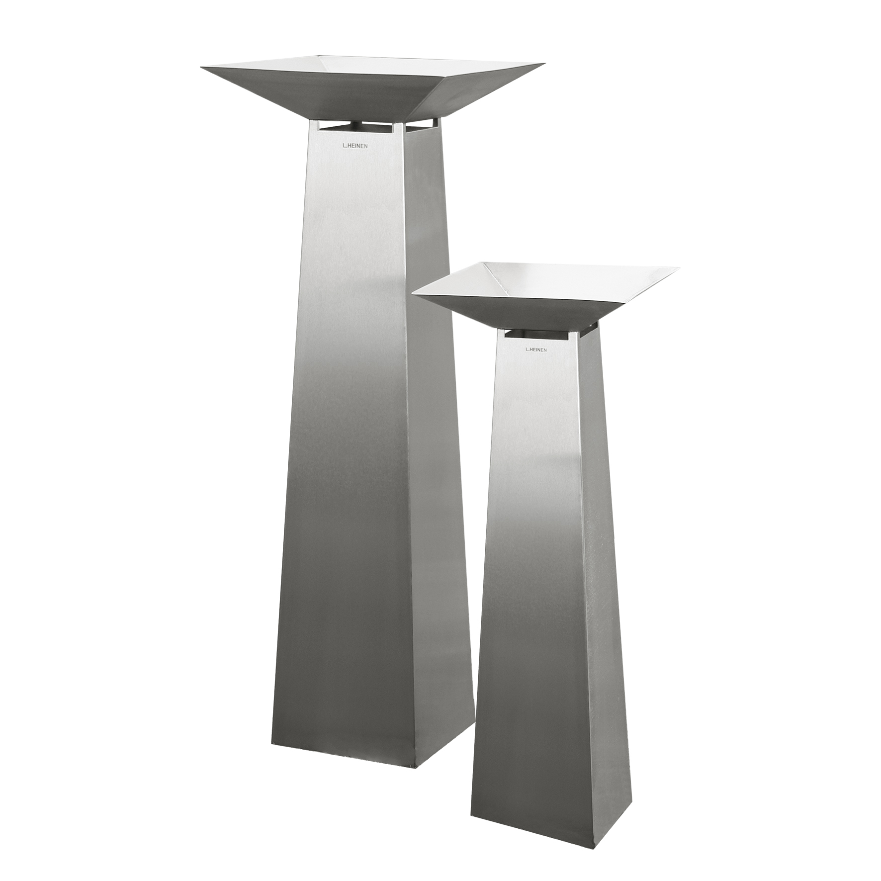 Blumensäule konische Säule aus Edelstahl
