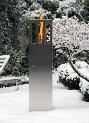 Feuersäule aus Edelstahl Feuersäule aus Edelstahl