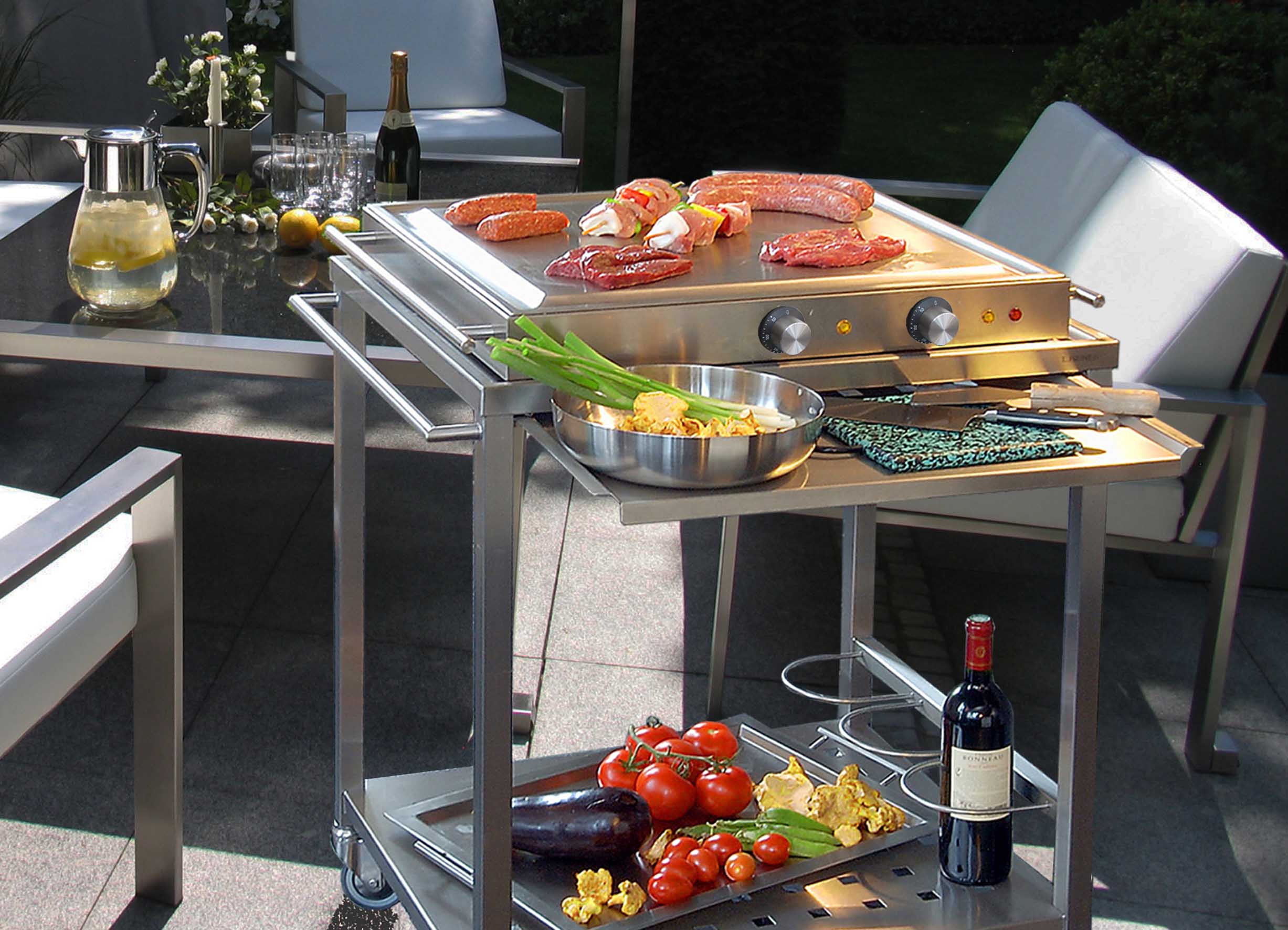 Teppan Yaki Jaksch mit Servierwagen