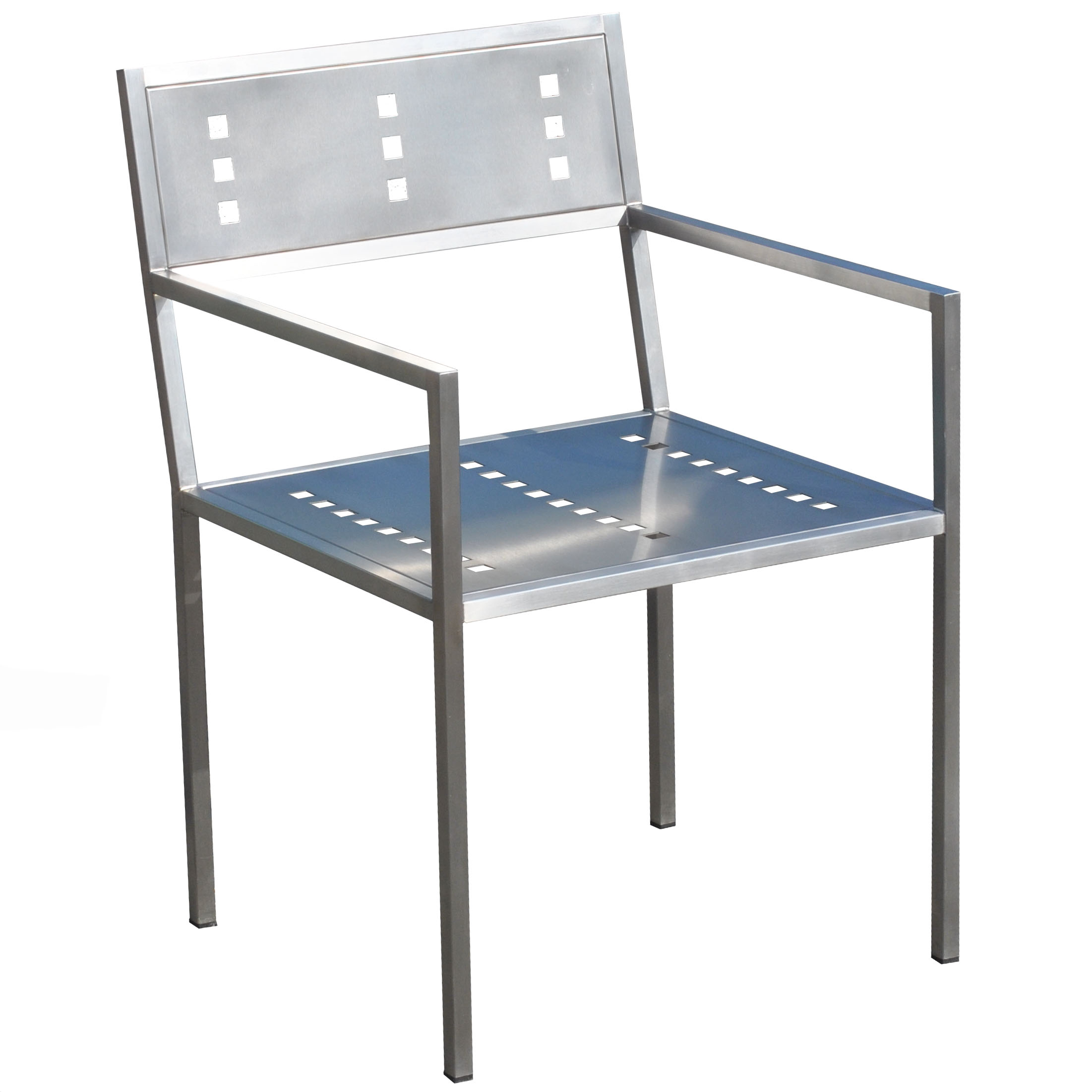 Slimline-Stuhl aus Edelstahl