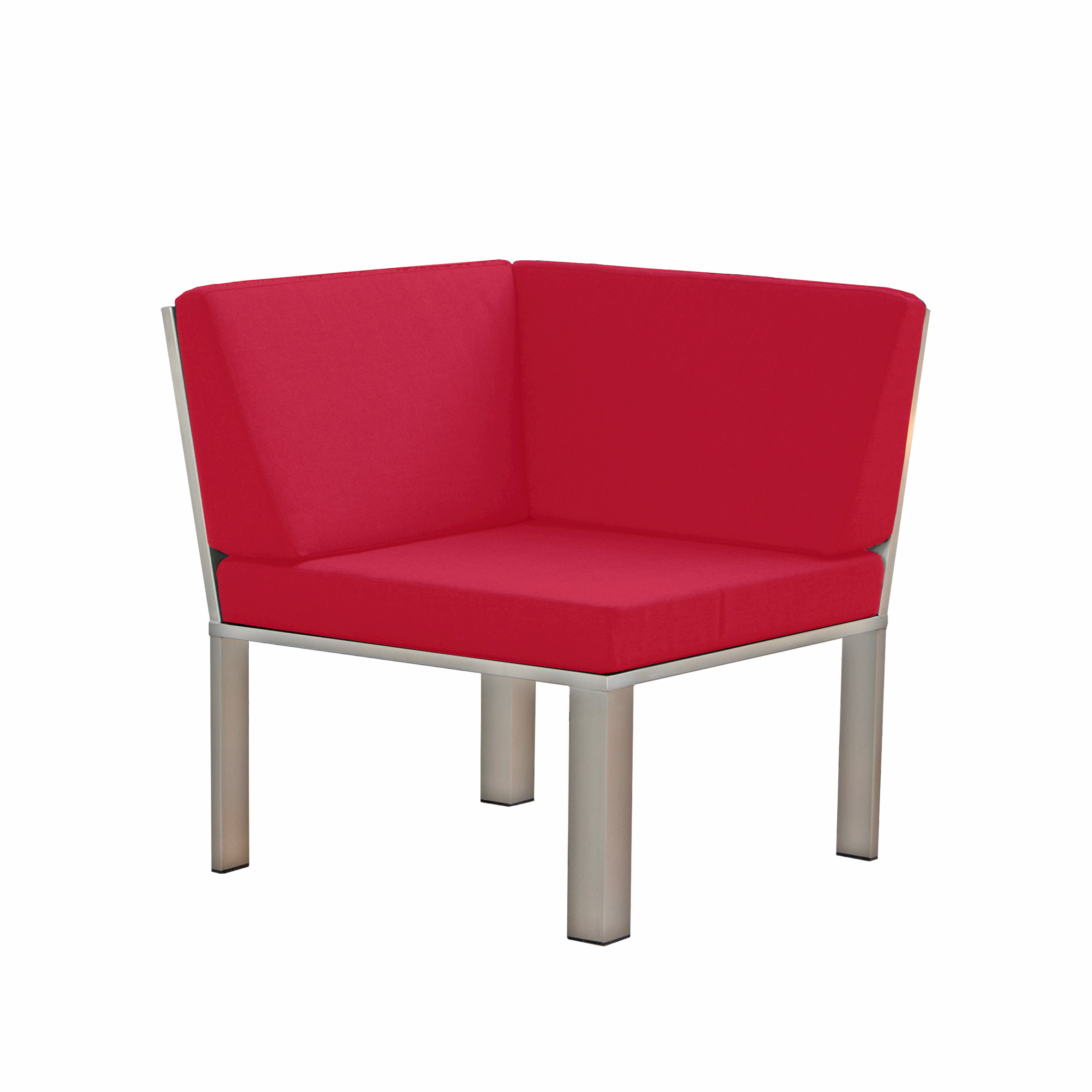 Lounge-Ecke aus Edelstahl Lounge-Ecke aus Edelstahl