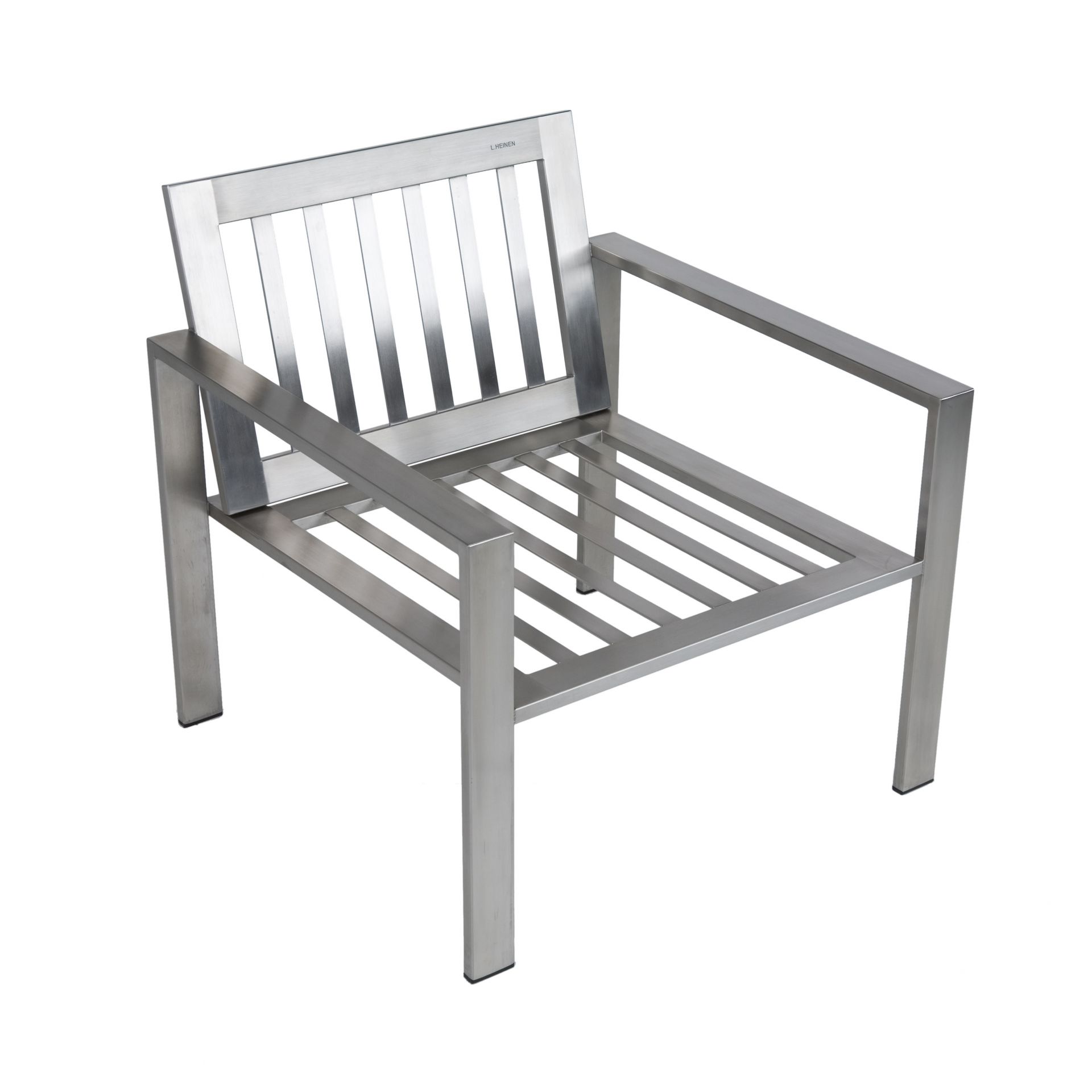 Lounge-Sessel aus Edelstahl